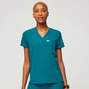 Figs Pacific Blue XS top